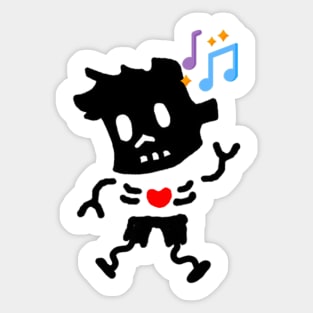 dance zombie boy Sticker